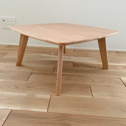 受注生産 職人手作り ミニテーブル コーヒーテーブル ベットで使える 天然木 木目 家具 座卓 エコ LR2018 1枚目の画像