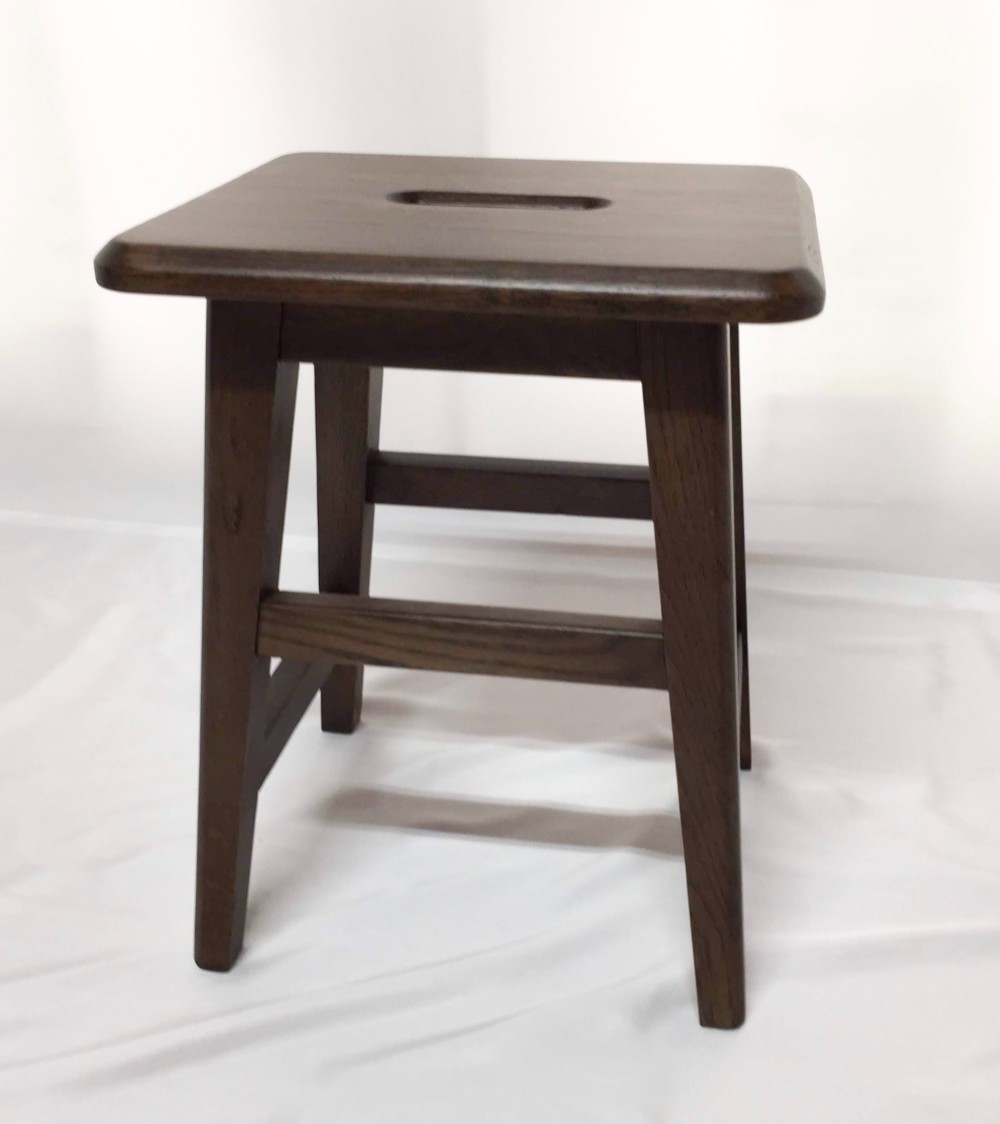 受注生産 職人手作り ウォールナット スツール 椅子 天然木 ドレッサー 鏡台スツール 無垢材 木工 木製 LR2018