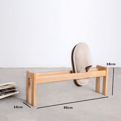 受注生産 職人手作り スリッパ収納 スリッパラック 玄関収納 おうち時間 天然木 木目 無垢材 木工 木製 LR2018 2枚目の画像