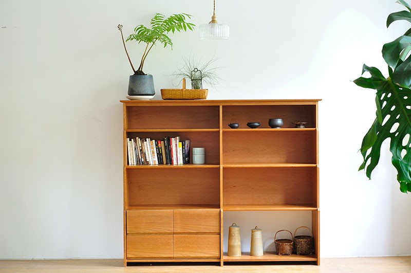 オーダーメイド 職人手作り 収納棚 オープンシェルフ 天然木 無垢材 収納 家具 インテリア 木製 木工 LR2018