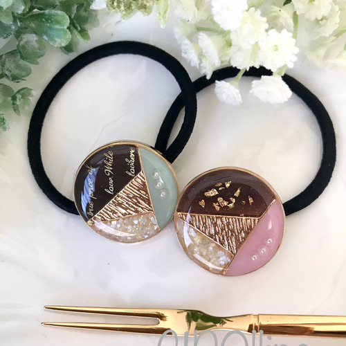 大人かわいい ショコラヘアゴム チョコミント チョコレート