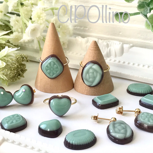 甘〜い小粒なチョコミントリング 指輪 レジン 指輪・リング CIPOllino