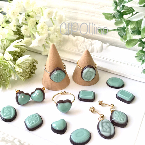 甘〜い小粒なチョコミントリング 指輪 レジン 指輪・リング CIPOllino