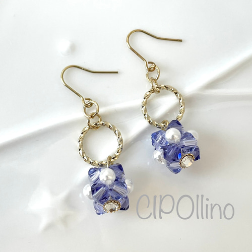 選べる♡誕生石風スワロフスキービーズのピアス イヤリング ピアス