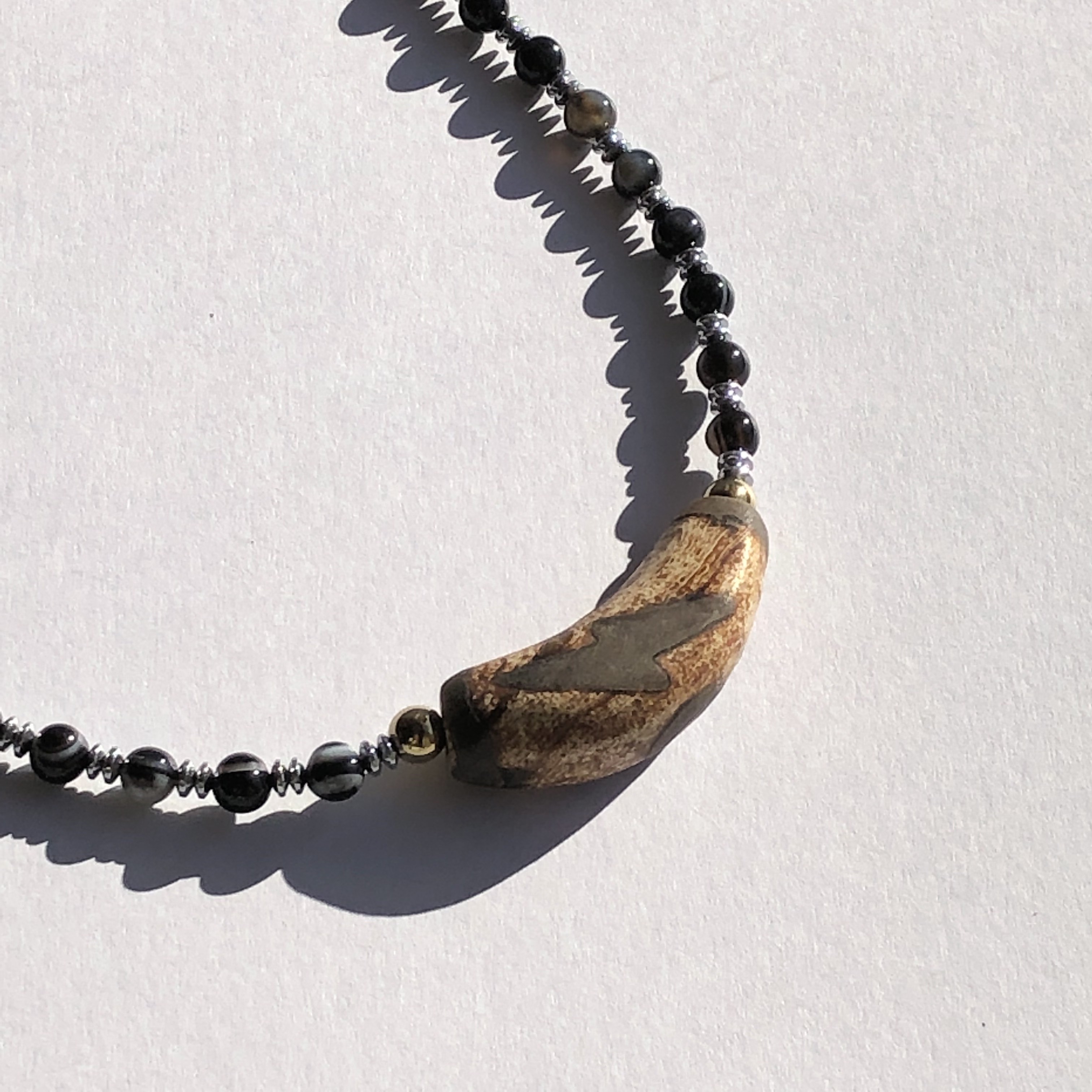 閃電五眼&天眼石☆天珠ネックレス