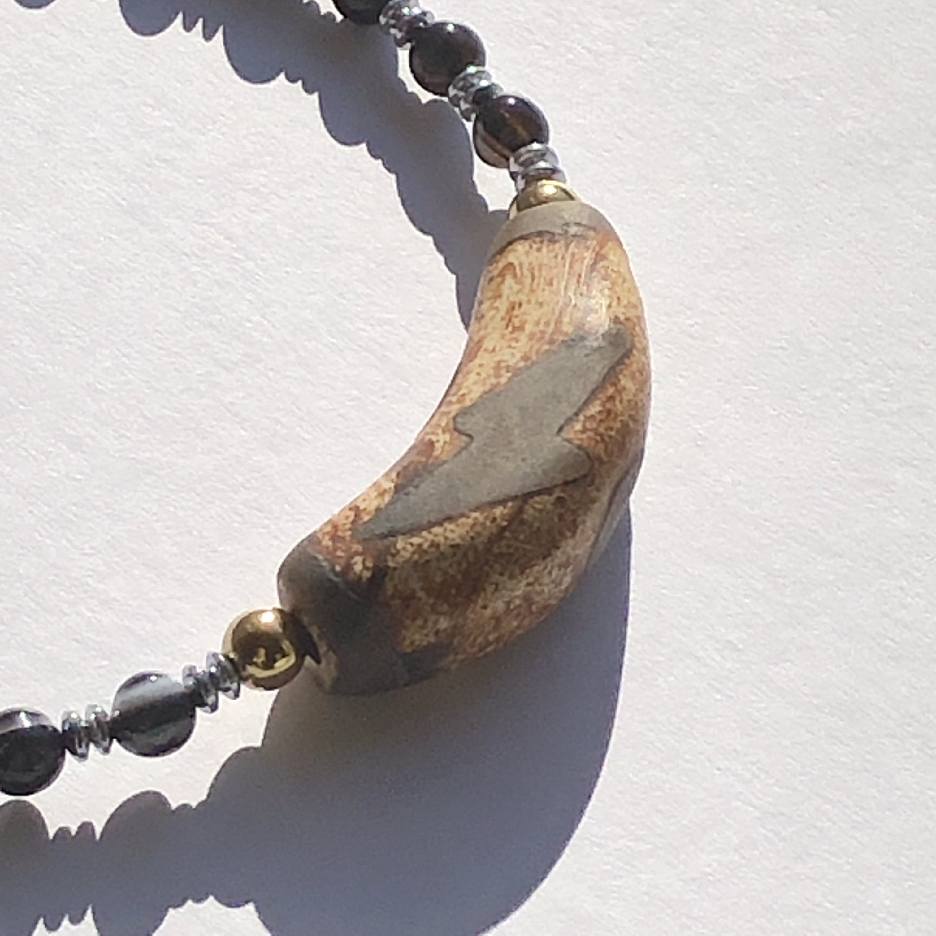 閃電五眼&天眼石☆天珠ネックレス