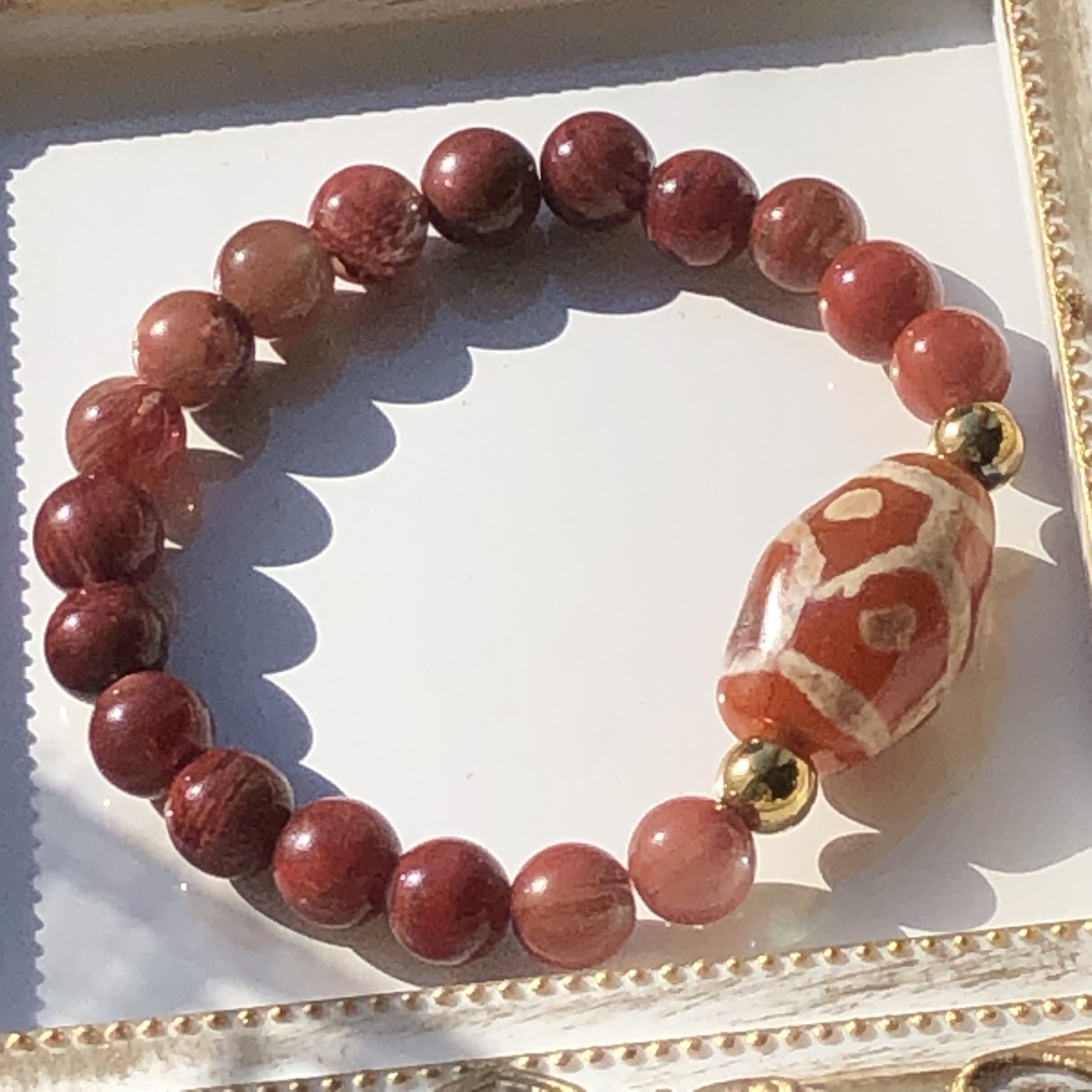 亀甲星辰天珠&アンデシン☆天珠ブレスレット