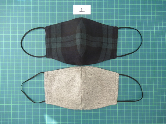 ２枚組　送料無料　メンズ用　洗濯できるダブルガーゼ立体マスク 2枚目の画像