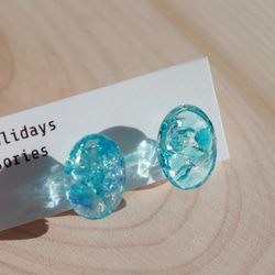 glass earring[琉球ガラス]light blue 1枚目の画像
