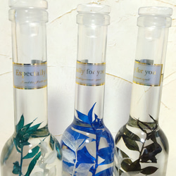 -植物標本- ガラス栓付きヴィノロック式ジラフボトル～美しいラスカスのハーバリウム 5枚目の画像