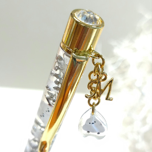 再販×137 *母の日ギフト♡白銀のシマエナガ…イニシャル付きハー 再販×137 *母の日ギフト♡白銀のシマエナガ…イニシャル付きハー