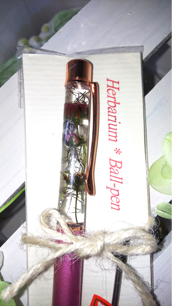 母の日フラワー2020  ハーバリウム＊ボールペン ～世界最小のバラ～リトルウッズ～ 2枚目の画像