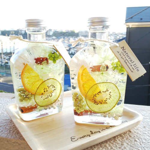 NEW》ハーバリウム ビタミンカラー グリーン ライム ドライフルーツ