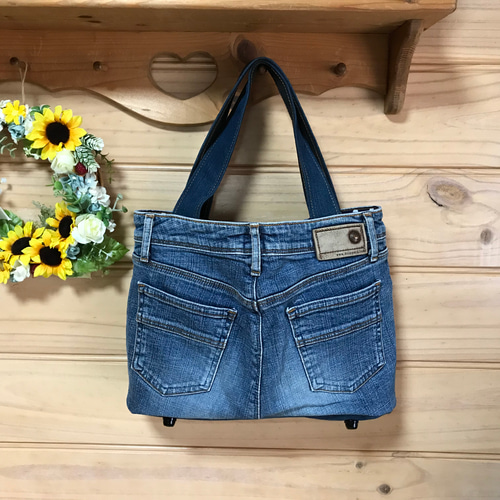 デニム リメイク トートバッグ トートバッグ Candy Clover 通販