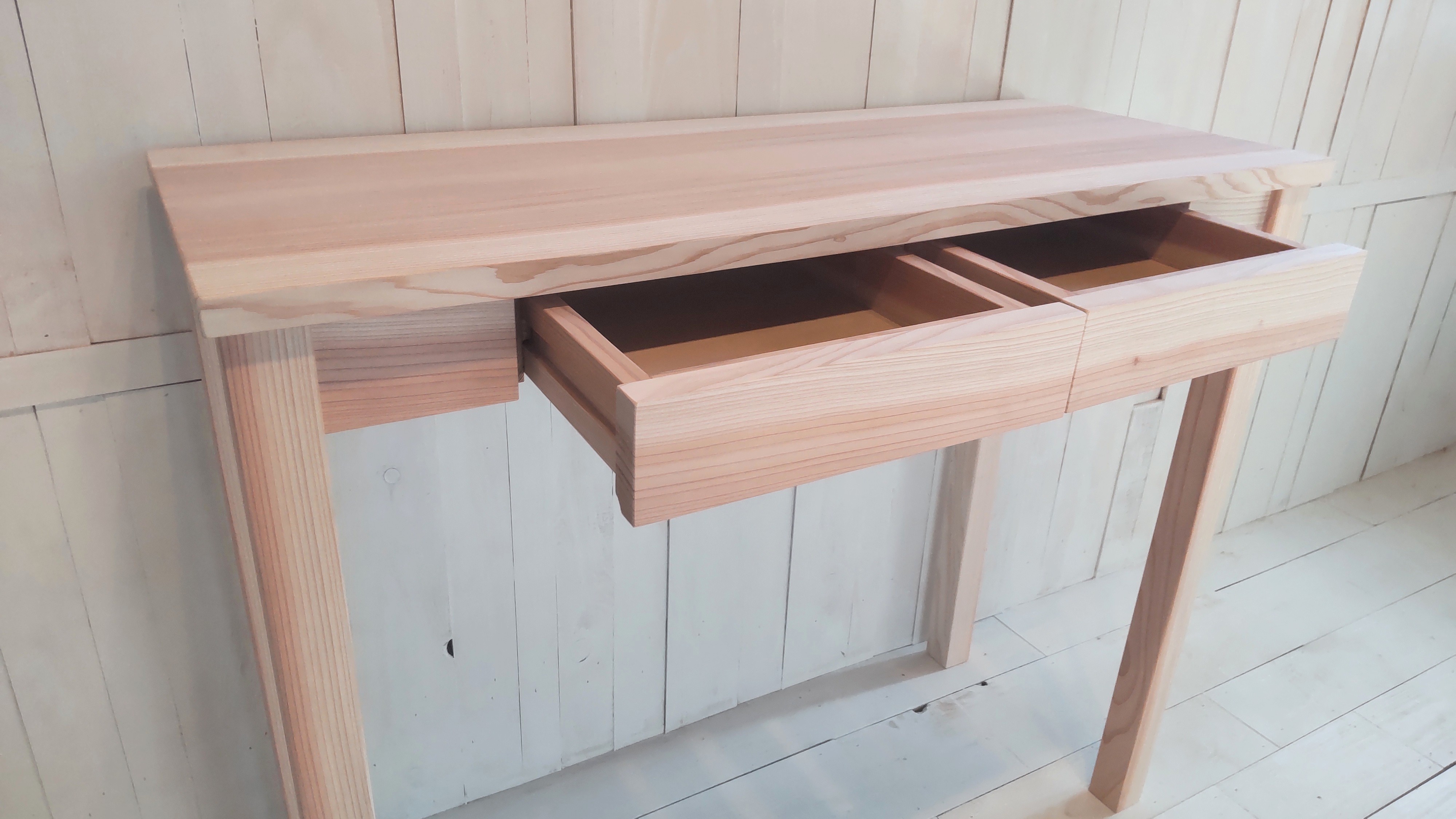 引き出しワークデスク/木の香り [ お好きなサイズにオーダーできます！]