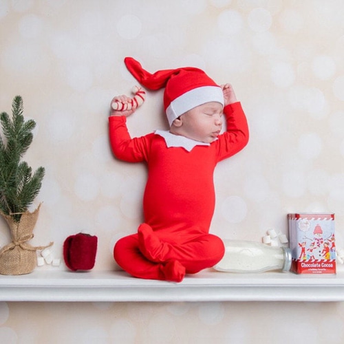 ニューボーンフォト 新生児 ベビー クリスマス サンタ 記念写真 ニューボーンフォト 新生児 ベビー クリスマス サンタ 記念写真