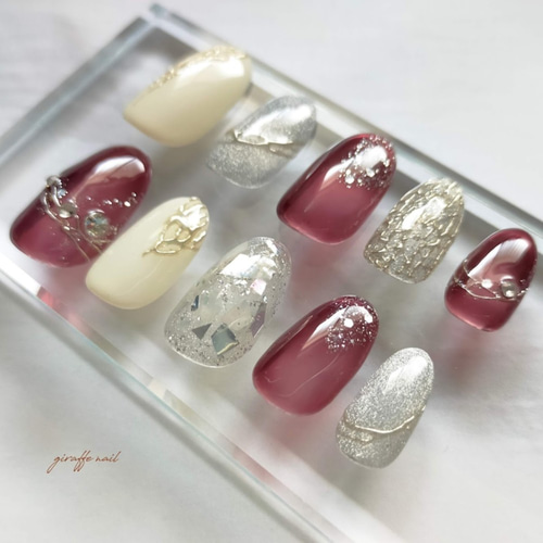 エバーネイル リピネイル ワインレッド ネイルチップ RIPI NAIL EVER NAIL リピネイル エバーネイル リピネイル 赤