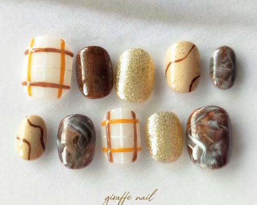 カフェ × ナッツ ネイルチップ カフェ × ナッツ ネイルチップ