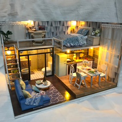 置物　ドールハウス【オーダ専用】 木製 ドールハウス 開き型 ウッドクラフト 国産 桧 木製 木 無着色 無