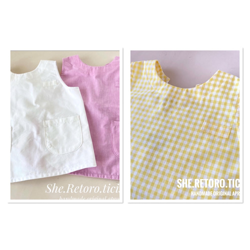 ☆色柄選べる☆ 袖無しスモック(100㎝・110㎝・120㎝・130cm