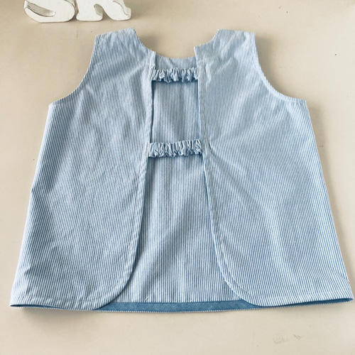 ☆色柄選べる☆ 袖無しスモック(100㎝・110㎝・120㎝・130cm) #後ろ