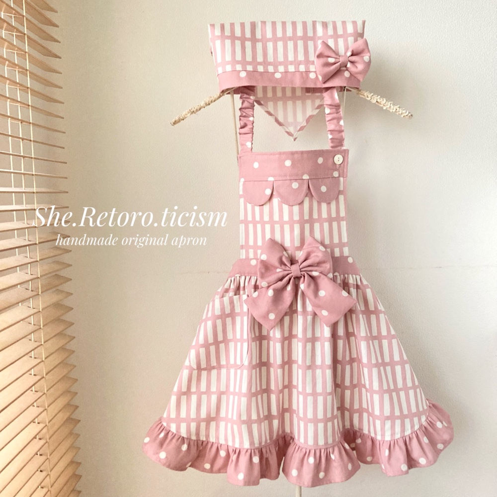 チュニックエプロン　肩フリルエプロン ☆Handmade☆ りりり様