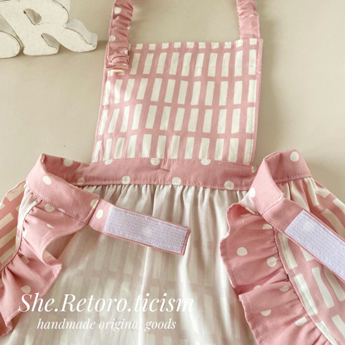☆furifuriフリル 子供エプロン＆三角巾☆ 北欧風モダンチェック