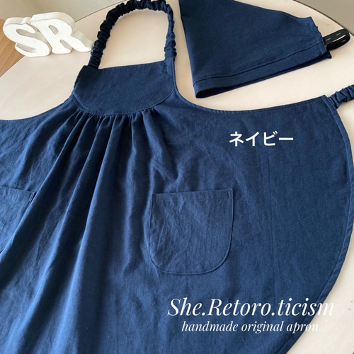 シフォン生地エプロン♡即納品♡1点のみ laluice_01aap-2104