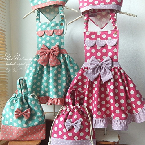 ◎みにゃ・・さまオーダー品◎ girlyフリルこどもエプロン 2セット 