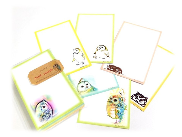 【ふくろうminiメッセージカード】 1枚目の画像