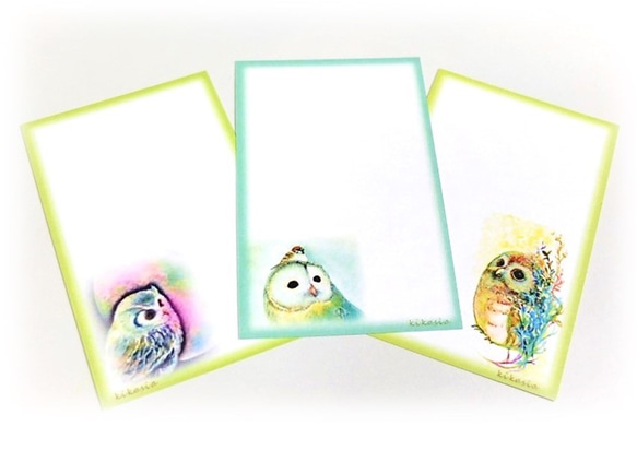 【ふくろうminiメッセージカード】 2枚目の画像