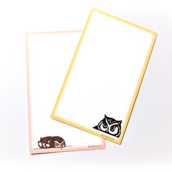 【ふくろうminiメッセージカード】 4枚目の画像