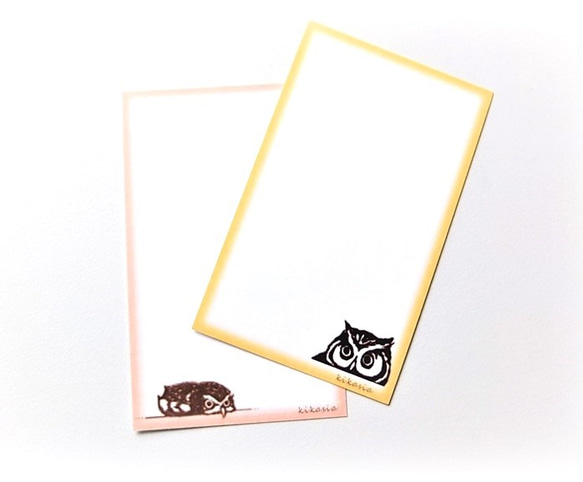 【ふくろうminiメッセージカード】 4枚目の画像