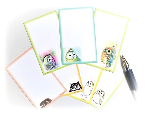 【ふくろうminiメッセージカード】 5枚目の画像