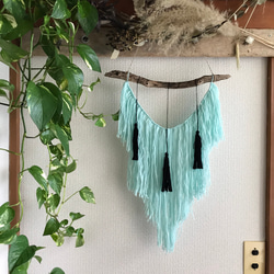 ☆送料無料 流木ボヘミアン風タペストリー driftwood   yarn tapestry 1枚目の画像