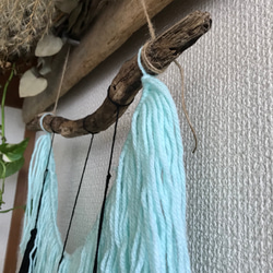 ☆送料無料 流木ボヘミアン風タペストリー driftwood   yarn tapestry 2枚目の画像