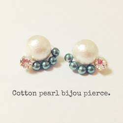 【冬限定！】Cotton pearl bijou pierce. 3枚目の画像