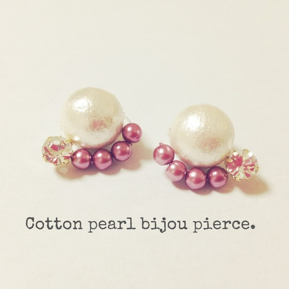 【冬限定！】Cotton pearl bijou pierce. 4枚目の画像