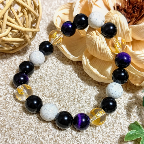 六字真言ブレスレット 病気・苦痛・刑罰と恐怖が消え 寿命が延び、財産