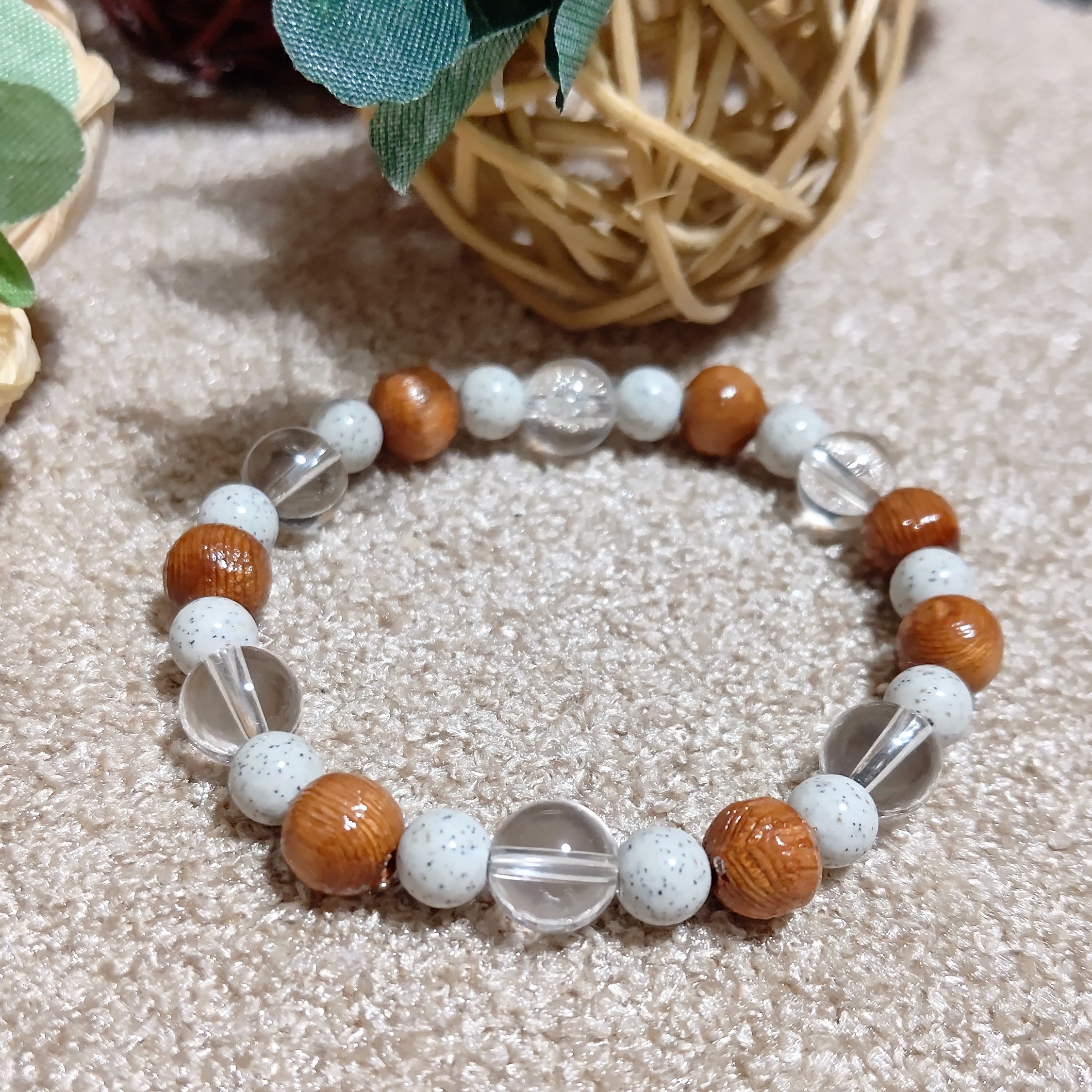 希少最強コラボ健康ブレスレット 屋久杉 北投石 健康 お守り