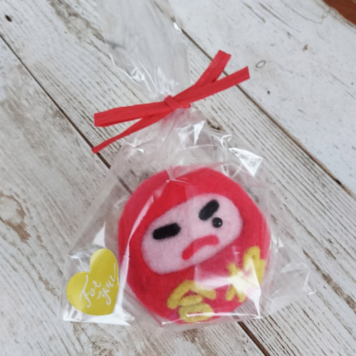 受注制作*文字変更可能＊羊毛フェルトのだるまさん 羊毛フェルト 