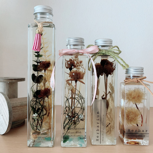 ハンドメイド】ハーバリウム4点セット「瞬花周灯-shunka shūtō