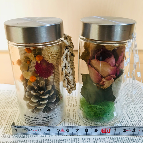 deuxRドライフラワー ハーバリウム 3本セット植物標本ボタニカルボトル deuxRドライフラワー ハーバリウム 3本セット植物標本ボタニカルボトル