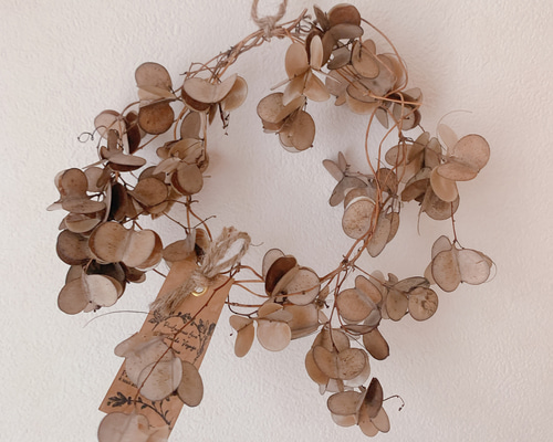 ドライフラワー 山芋の花殻のリース リース 葉つみ 通販 8236192