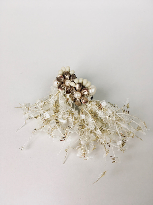 淡水パールのお花のイヤリング(092) 2枚目の画像