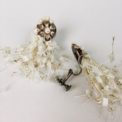 淡水パールのお花のイヤリング(092) 3枚目の画像