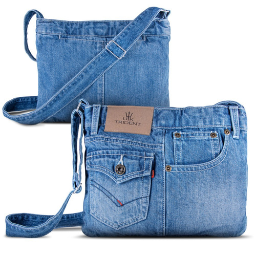 手作り本格 デニム サコッシュ バッグ サコッシュ UK Trident 通販