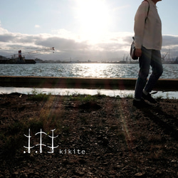 『kikite 01S』ハーフリネンのシャツ　白色［Lサイズ］ 1枚目の画像