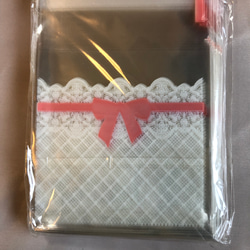 確認用2099円　ラッピング袋テープ付oppレース柄handmadeリボン400 ri-to2-sub01.jpg
