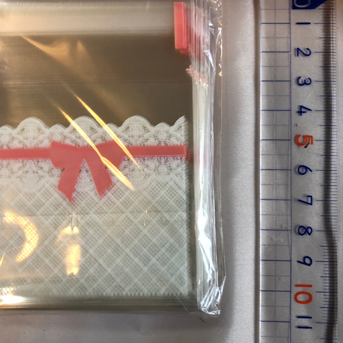 送料無料♡OPP袋100枚 レースリボン 包装紙・ラッピングペーパー まよ